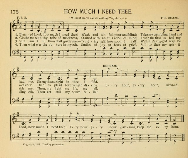The Gospel Song Sheaf: for Sunday schools and young peoples meetings, comprising primary songs, intermediate songs, gospel and special songs, and old hymns and tunes page 178