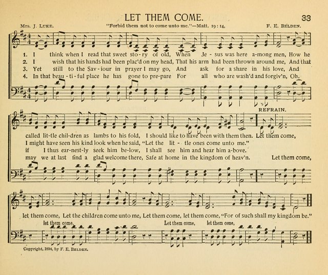 The Gospel Song Sheaf: for Sunday schools and young peoples meetings, comprising primary songs, intermediate songs, gospel and special songs, and old hymns and tunes page 33