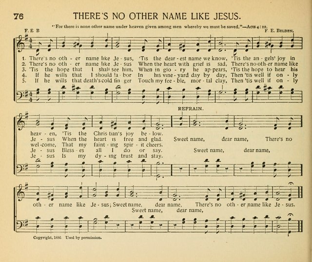 The Gospel Song Sheaf: for Sunday schools and young peoples meetings, comprising primary songs, intermediate songs, gospel and special songs, and old hymns and tunes page 76