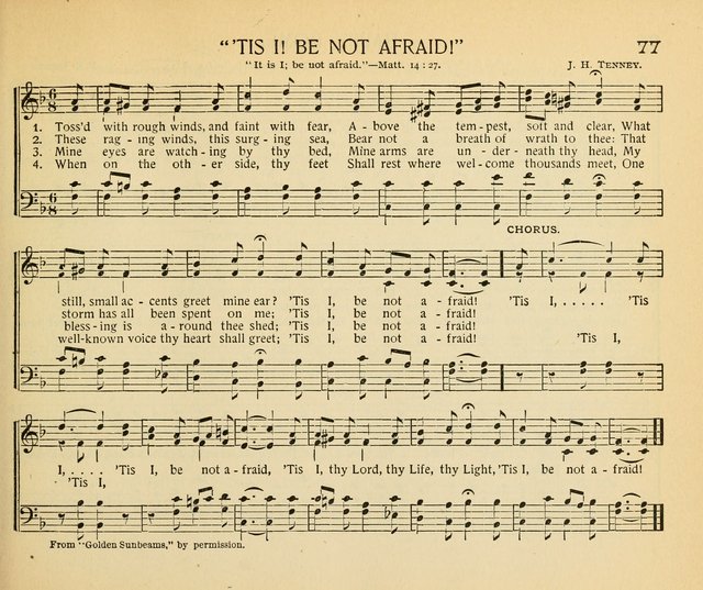 The Gospel Song Sheaf: for Sunday schools and young peoples meetings, comprising primary songs, intermediate songs, gospel and special songs, and old hymns and tunes page 77