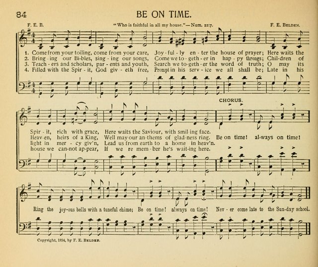 The Gospel Song Sheaf: for Sunday schools and young peoples meetings, comprising primary songs, intermediate songs, gospel and special songs, and old hymns and tunes page 84
