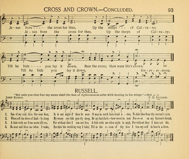 The Gospel Song Sheaf: for Sunday schools and young peoples meetings, comprising primary songs, intermediate songs, gospel and special songs, and old hymns and tunes page 93