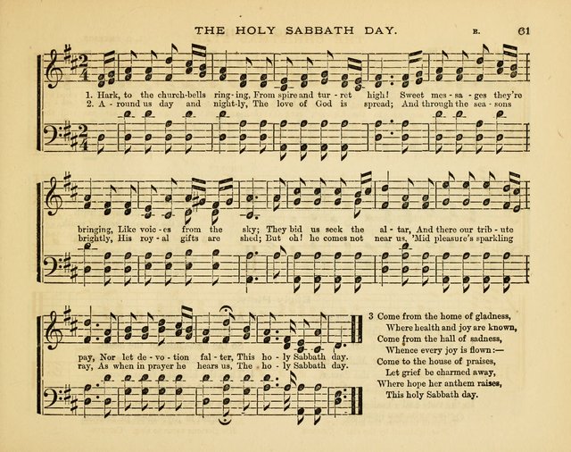 Glad Tidings: a collection of new hymns and music, designed for sabbath schools, anniversary meetings, home circles, &c. page 61