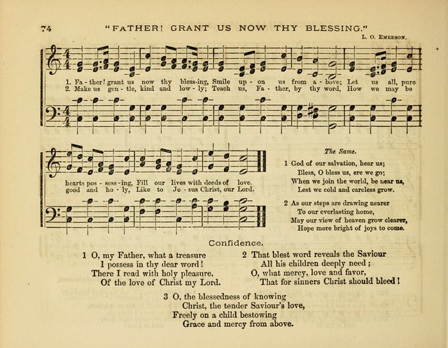 Glad Tidings: a collection of new hymns and music, designed for sabbath schools, anniversary meetings, home circles, &c. page 74