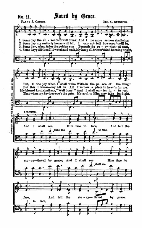 Gospel Tent Songs: Selected by F. H. Jacobs and I. Allan Sankey at the request of the Evangelistic Committee of Greater New York page 11