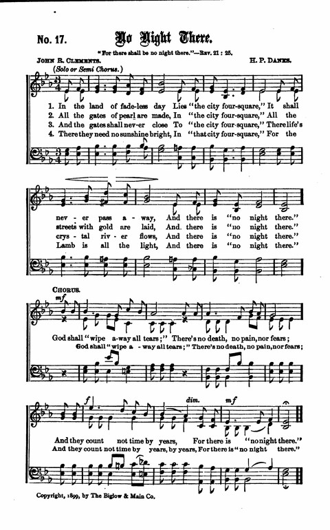 Gospel Tent Songs: Selected by F. H. Jacobs and I. Allan Sankey at the request of the Evangelistic Committee of Greater New York page 17
