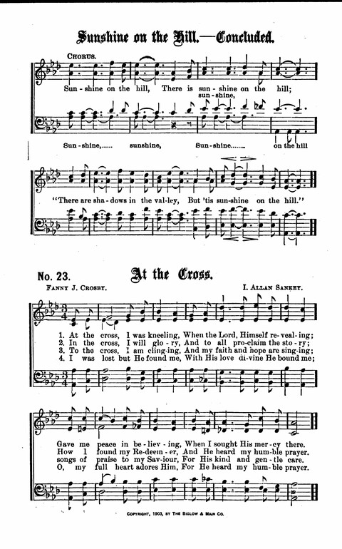 Gospel Tent Songs: Selected by F. H. Jacobs and I. Allan Sankey at the request of the Evangelistic Committee of Greater New York page 23