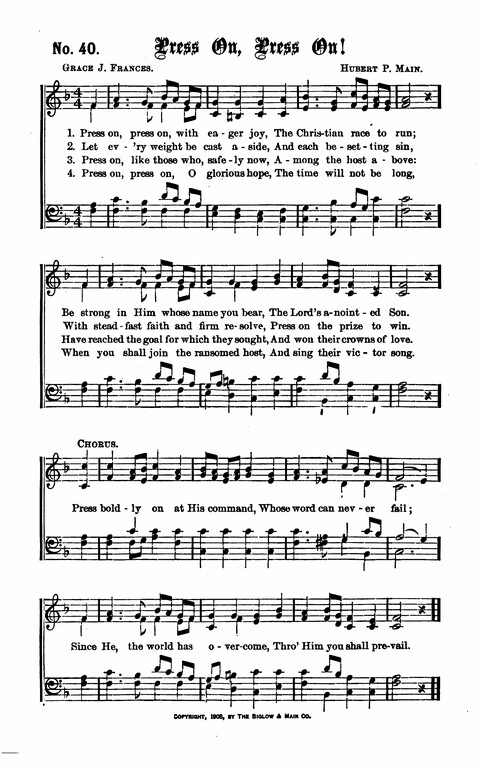 Gospel Tent Songs: Selected by F. H. Jacobs and I. Allan Sankey at the request of the Evangelistic Committee of Greater New York page 40
