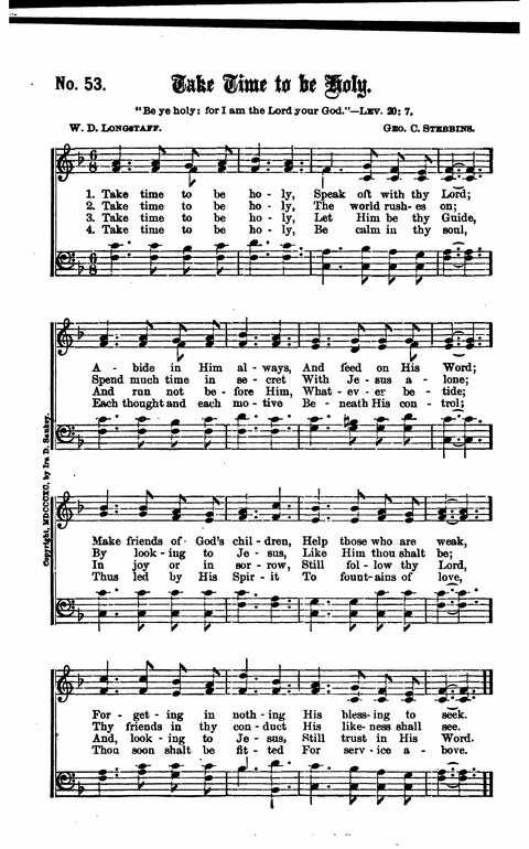Gospel Tent Songs: Selected by F. H. Jacobs and I. Allan Sankey at the request of the Evangelistic Committee of Greater New York page 53