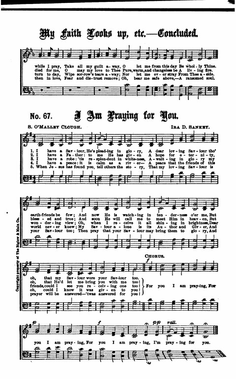 Gospel Tent Songs: Selected by F. H. Jacobs and I. Allan Sankey at the request of the Evangelistic Committee of Greater New York page 65