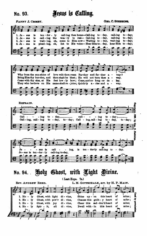 Gospel Tent Songs: Selected by F. H. Jacobs and I. Allan Sankey at the request of the Evangelistic Committee of Greater New York page 84