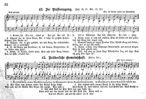 Das geistliche Volkslied: Sammlung geistlicher Lieder für außergottesdienstliche Kreise in vierstimmigem Satze, zugleich asl Begleiterin der "Kleine Missionsharfe" (10. Auflage) page 32