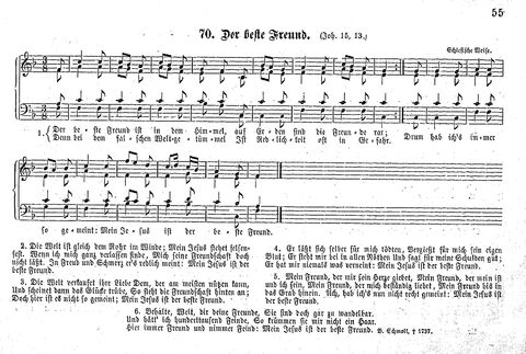 Das geistliche Volkslied: Sammlung geistlicher Lieder für außergottesdienstliche Kreise in vierstimmigem Satze, zugleich asl Begleiterin der "Kleine Missionsharfe" (10. Auflage) page 55