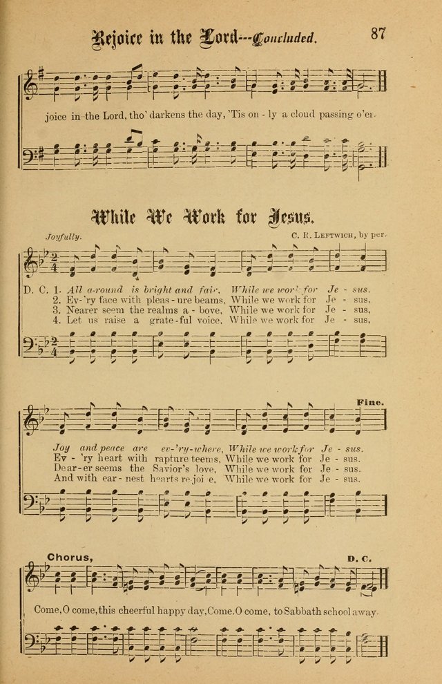 Good Will: A collection of New Music for Sabbath Schools and Gospel Meetings (Enlarged) page 85