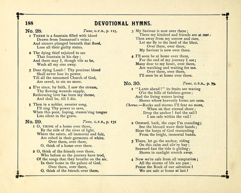 The Gem of Gems: a choice collection of sacred songs, original and selected, for the use of Sunday-Schools, Bible Classes and Social Worship page 188