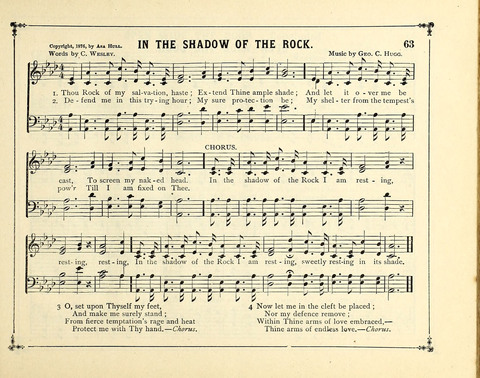 The Gem of Gems: a choice collection of sacred songs, original and selected, for the use of Sunday-Schools, Bible Classes and Social Worship page 63