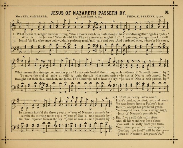 Garlands of Praise: a choice collection of original and selected hymns and tunes suitable for Sunday-Schools, Bible classes and the home circle page 96