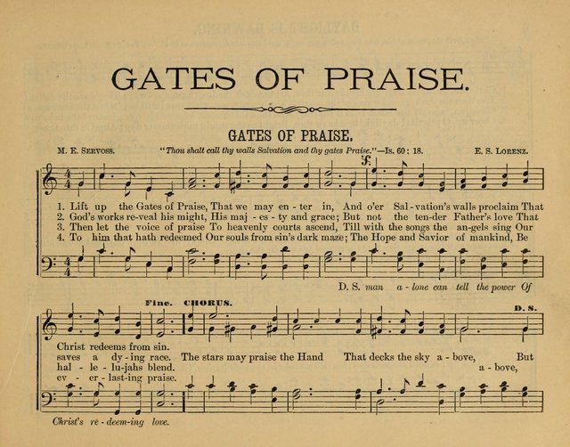 Gates of Praise: for the Sabbath-School, praise service, prayer-meeting, etc. page 12