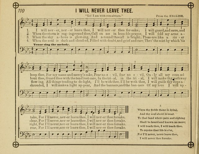 Heavenward: a choice selection of sacred songs, adapted to the wants of Sunday Schools, Praise Meetings and the Home Circle page 110