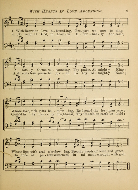 The Hosanna: a book of hymns, songs, chants, and anthems for children page 9