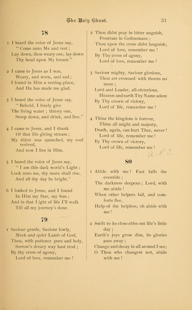 Hymnal page 31