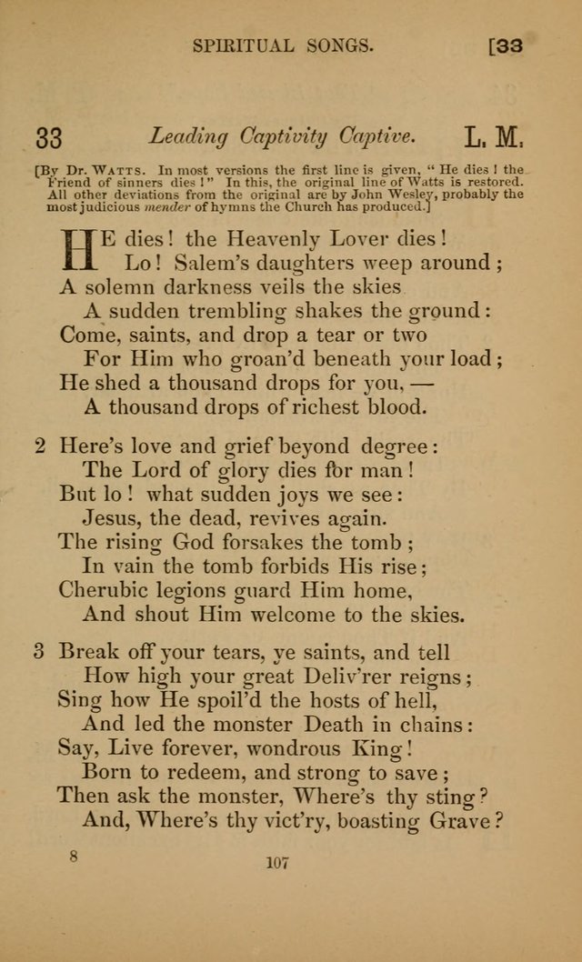Hymns for All Christians page 107