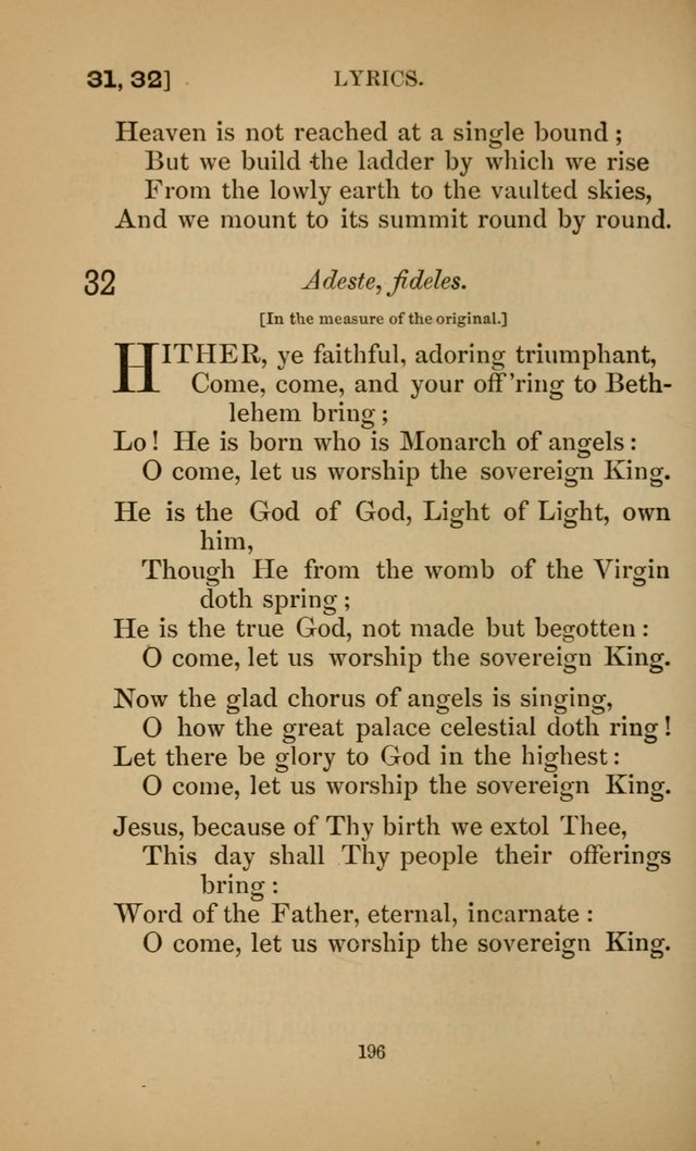 Hymns for All Christians page 196
