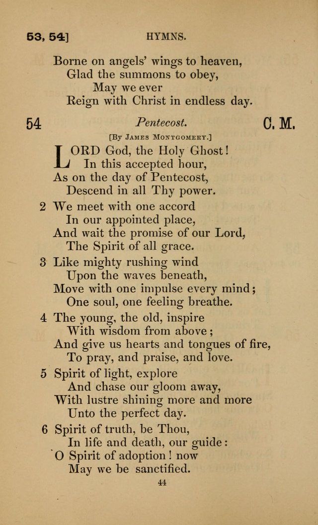 Hymns for All Christians page 44