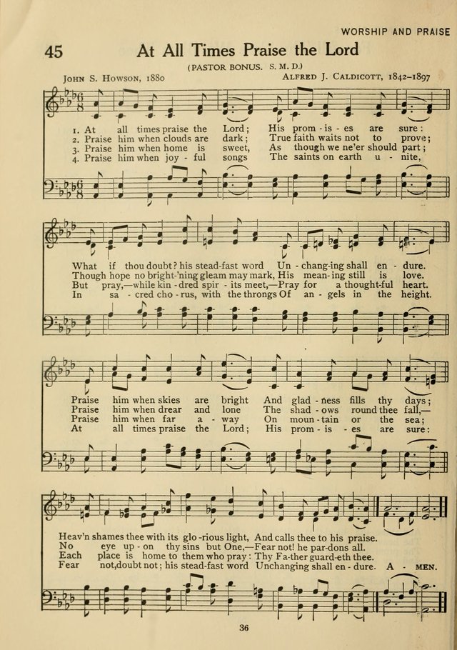 Hymnal for American Youth page 37