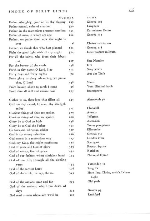Hymnal for Colleges and Schools page xxi
