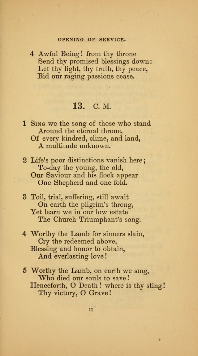 Hymns for the Church of Christ (3rd thousand) page 11