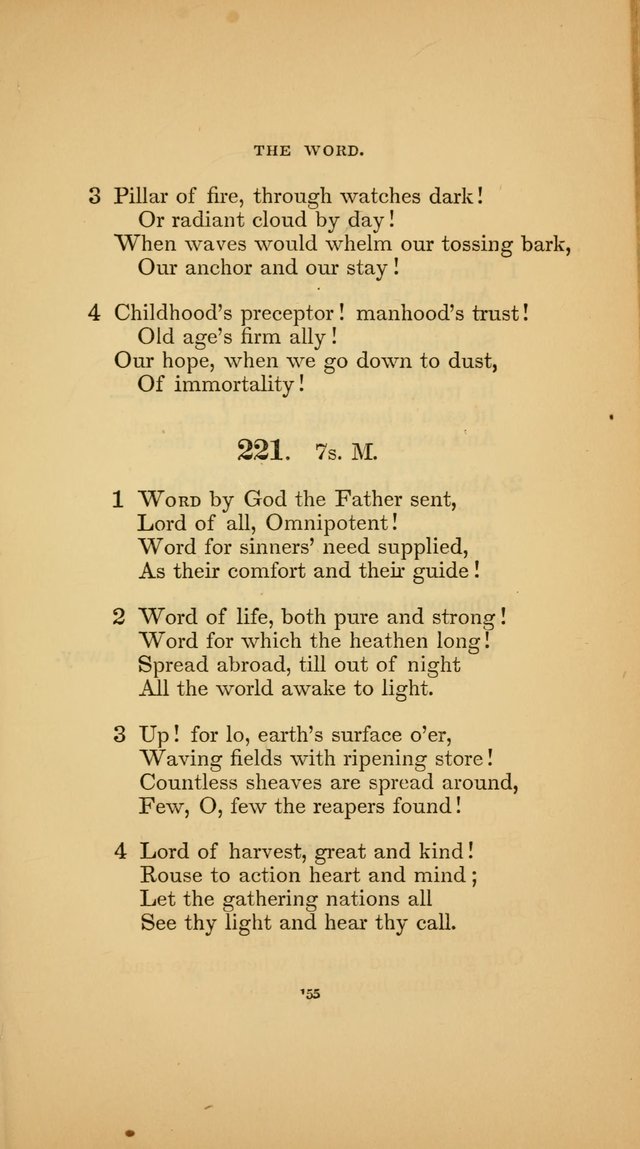 Hymns for the Church of Christ (3rd thousand) page 155