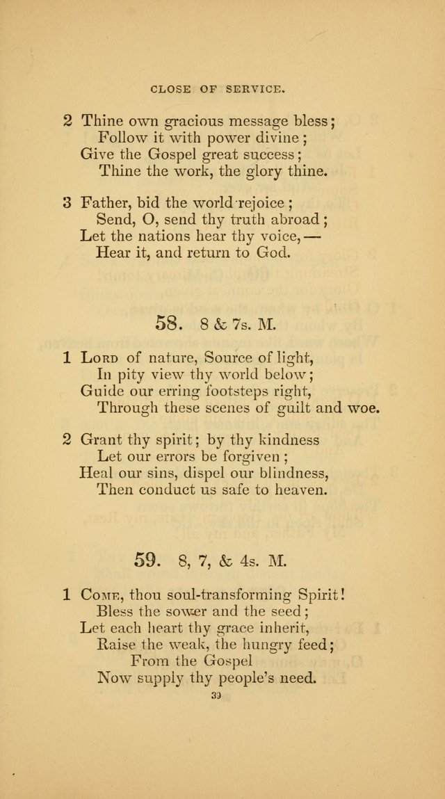 Hymns for the Church of Christ (3rd thousand) page 39