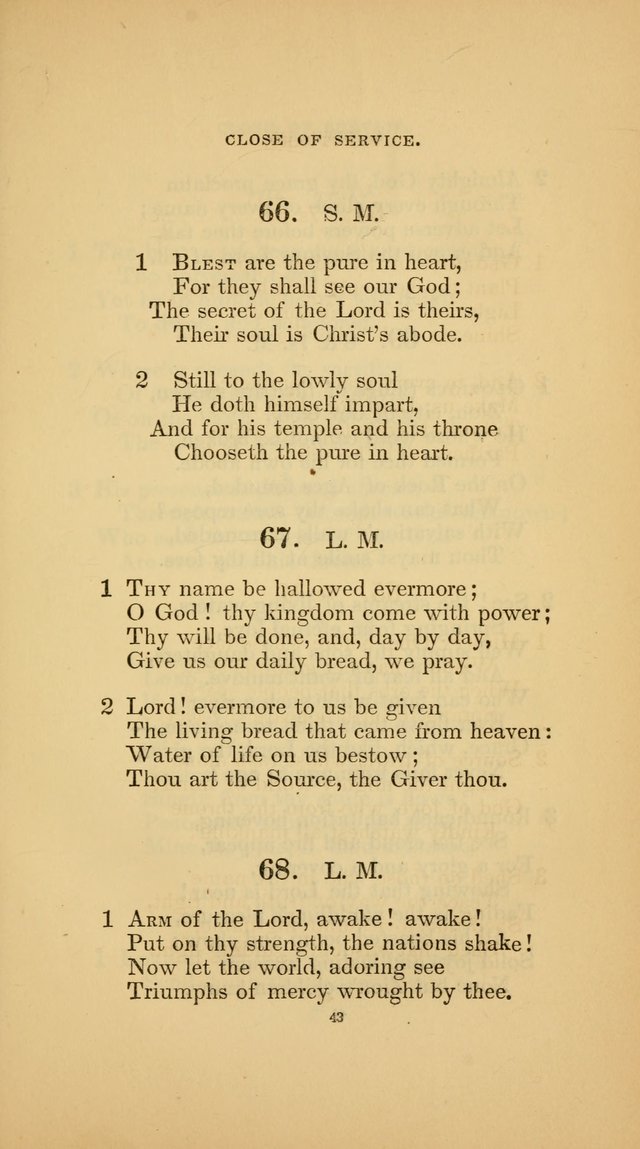 Hymns for the Church of Christ (3rd thousand) page 43