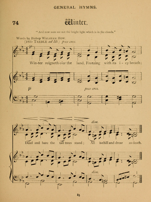 Hymns for Elementary Schools: original and selected page 85