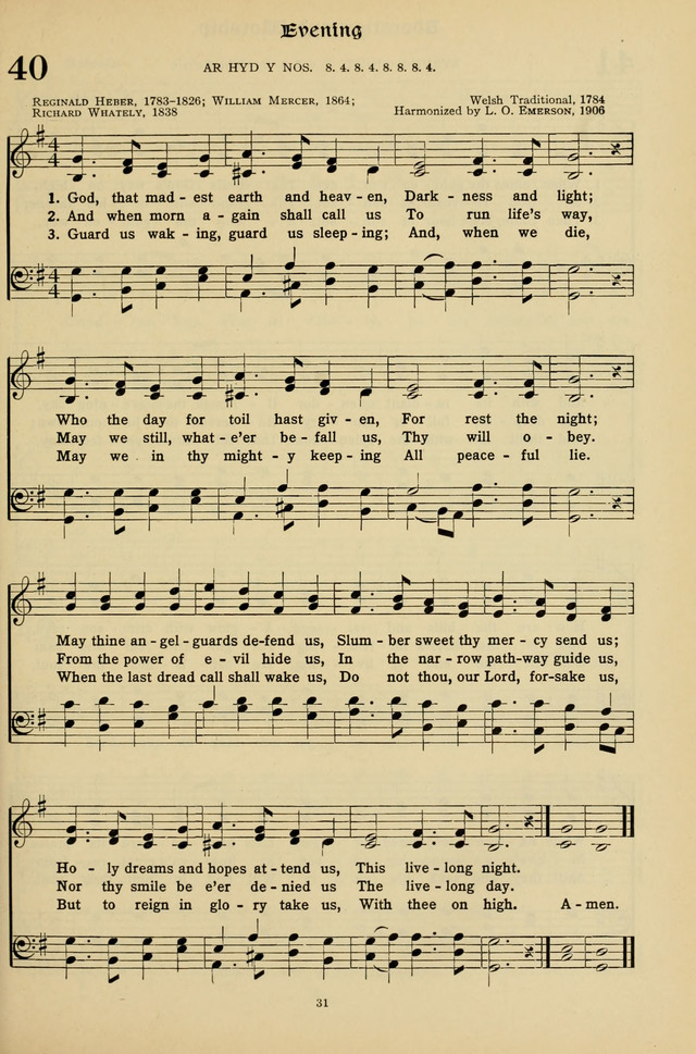 Hymns for the Living Age page 31
