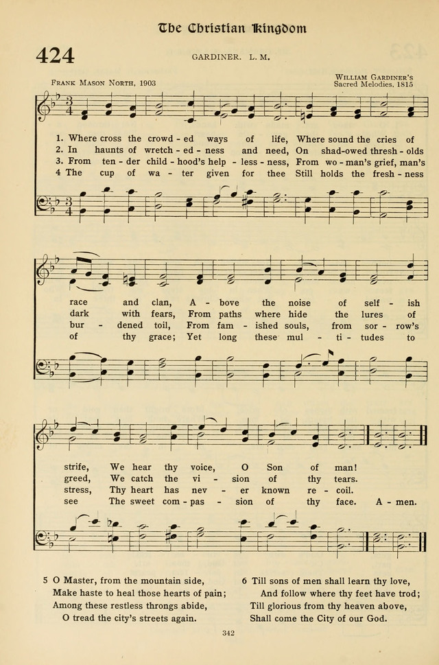 Hymns for the Living Age page 342