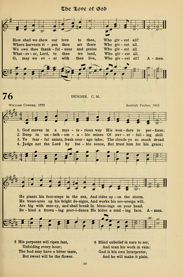 Hymns for the Living Age page 59