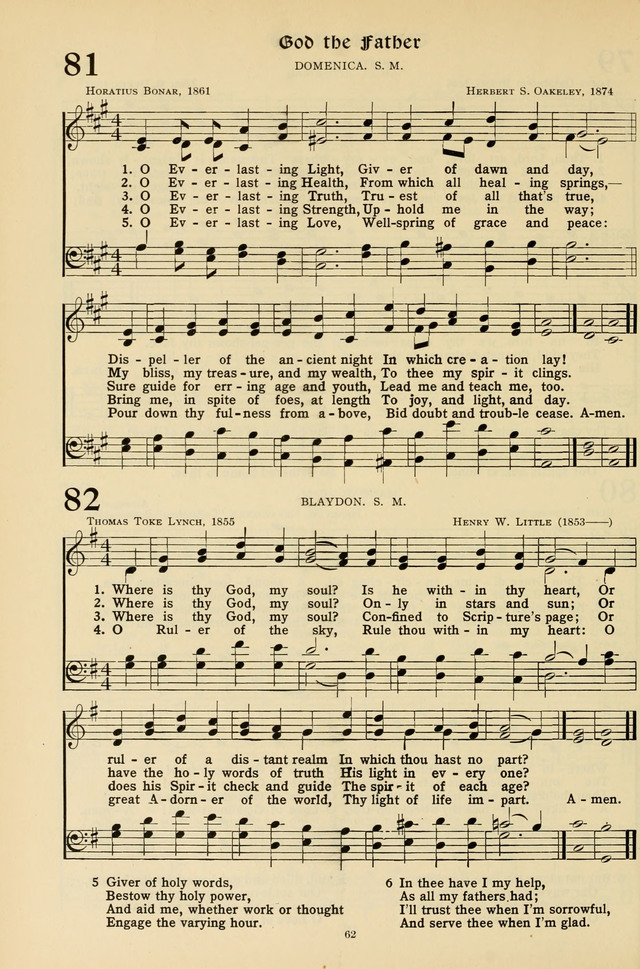 Hymns for the Living Age page 62