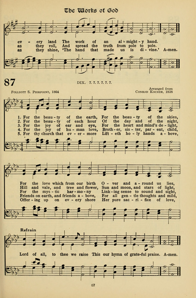 Hymns for the Living Age page 67