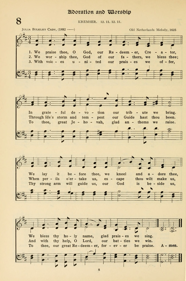 Hymns for the Living Age page 8