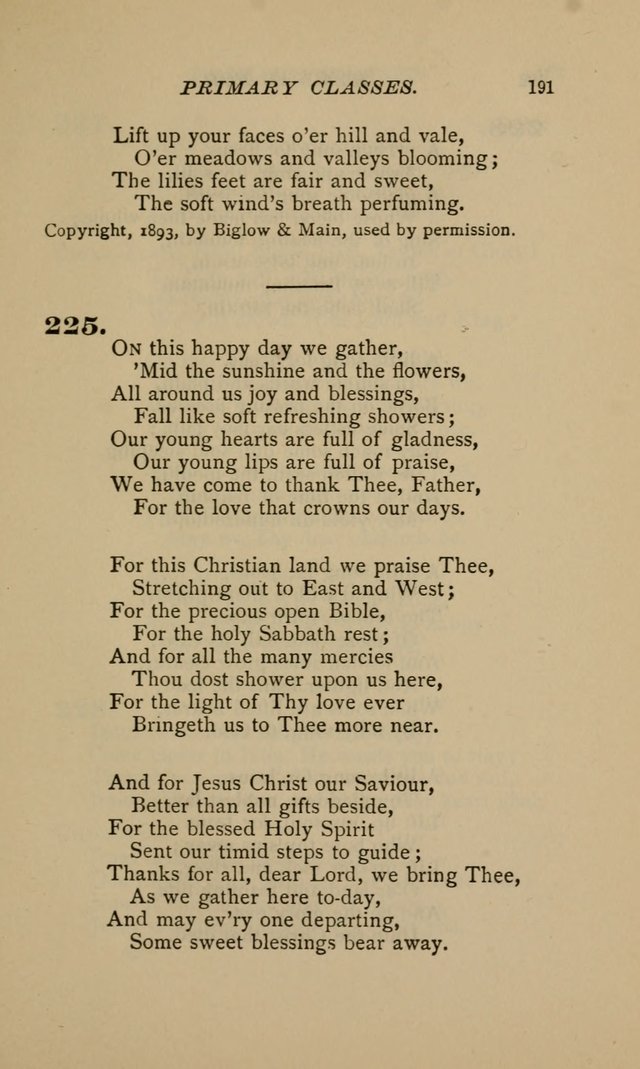 Hymnal for Primary Classes: a collection of hymns and tunes, recitations and exercises, being a manual for primary Sunday-schools (Words ed.) page 188