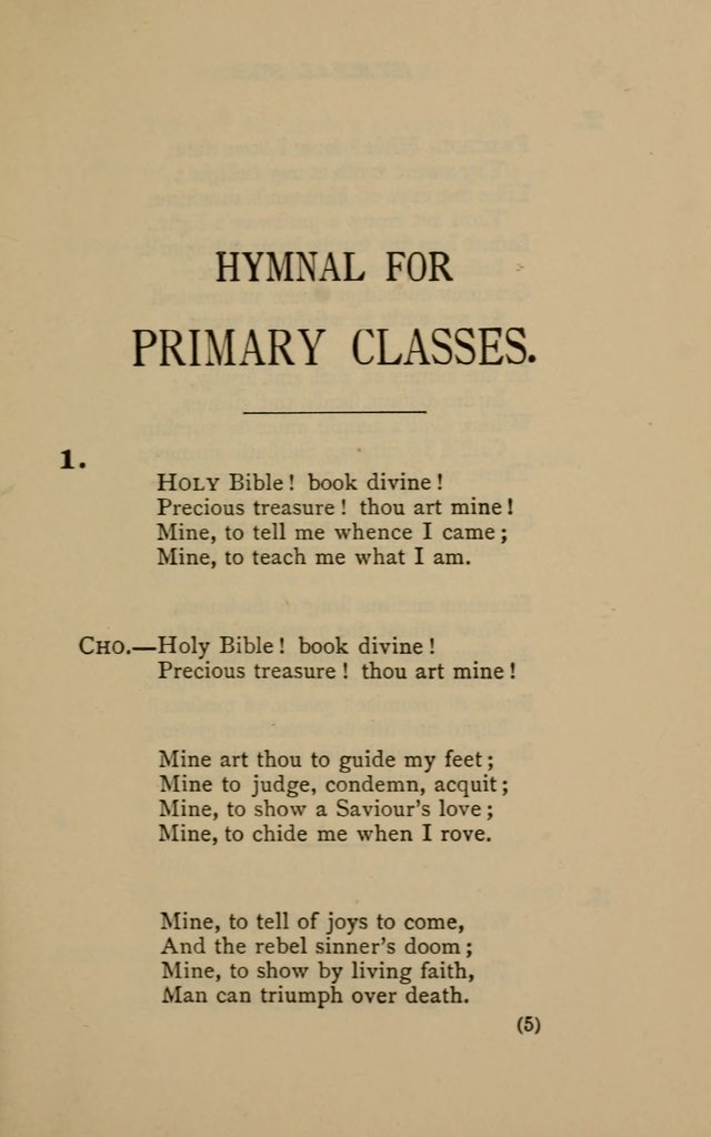 Hymnal for Primary Classes: a collection of hymns and tunes, recitations and exercises, being a manual for primary Sunday-schools (Words ed.) page 2