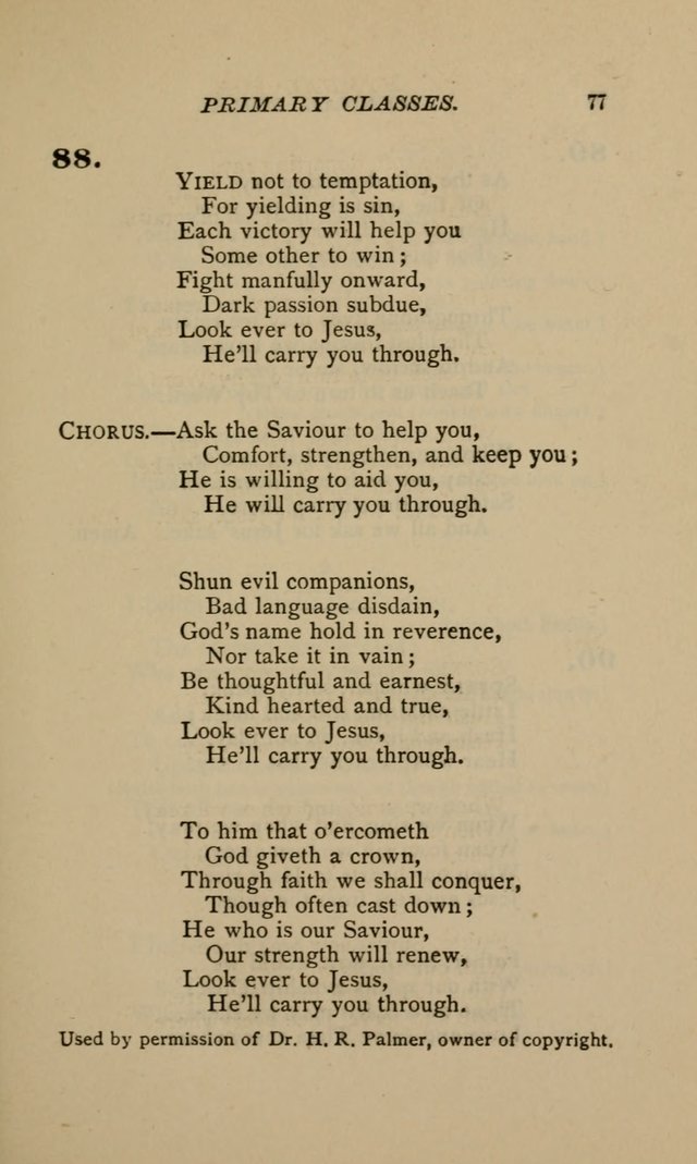 Hymnal for Primary Classes: a collection of hymns and tunes, recitations and exercises, being a manual for primary Sunday-schools (Words ed.) page 74