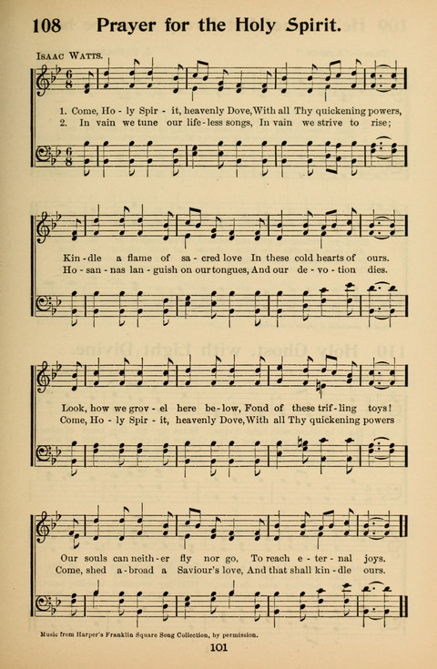 Hymnal for Primary Classes: a collection of hymns and tunes, recitations and exercises, being a manual for primary Sunday-schools (With Tunes)) page 101
