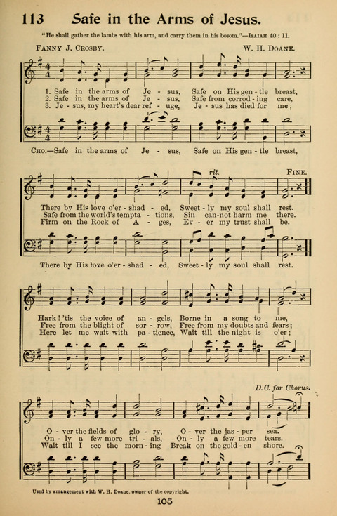 Hymnal for Primary Classes: a collection of hymns and tunes, recitations and exercises, being a manual for primary Sunday-schools (With Tunes)) page 105