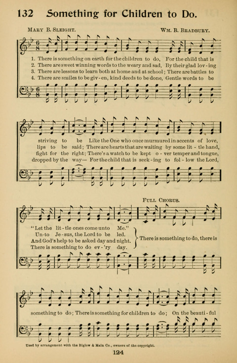 Hymnal for Primary Classes: a collection of hymns and tunes, recitations and exercises, being a manual for primary Sunday-schools (With Tunes)) page 124