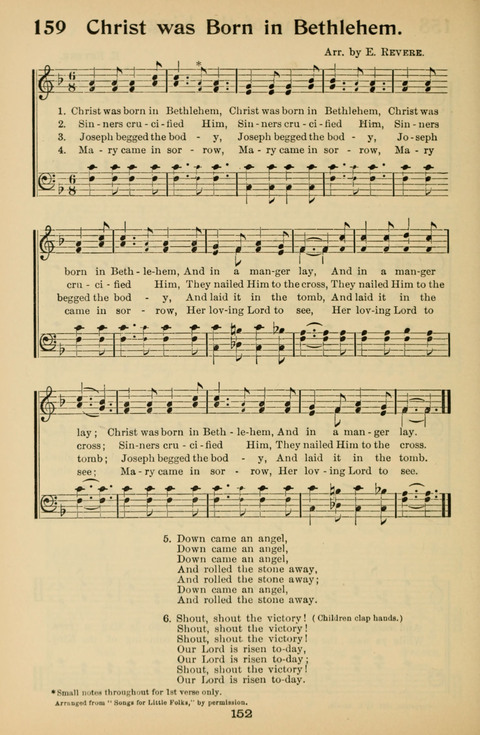 Hymnal for Primary Classes: a collection of hymns and tunes, recitations and exercises, being a manual for primary Sunday-schools (With Tunes)) page 152