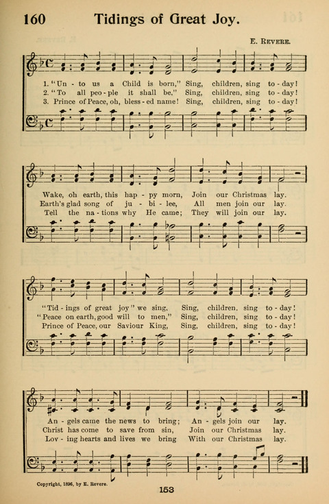 Hymnal for Primary Classes: a collection of hymns and tunes, recitations and exercises, being a manual for primary Sunday-schools (With Tunes)) page 153
