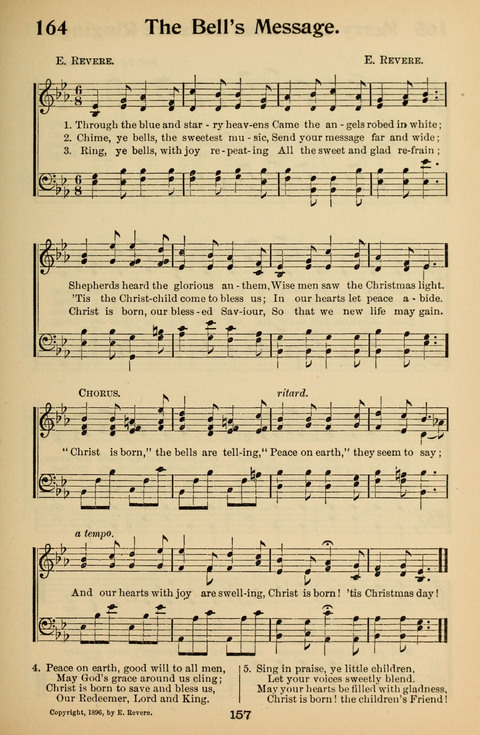 Hymnal for Primary Classes: a collection of hymns and tunes, recitations and exercises, being a manual for primary Sunday-schools (With Tunes)) page 157